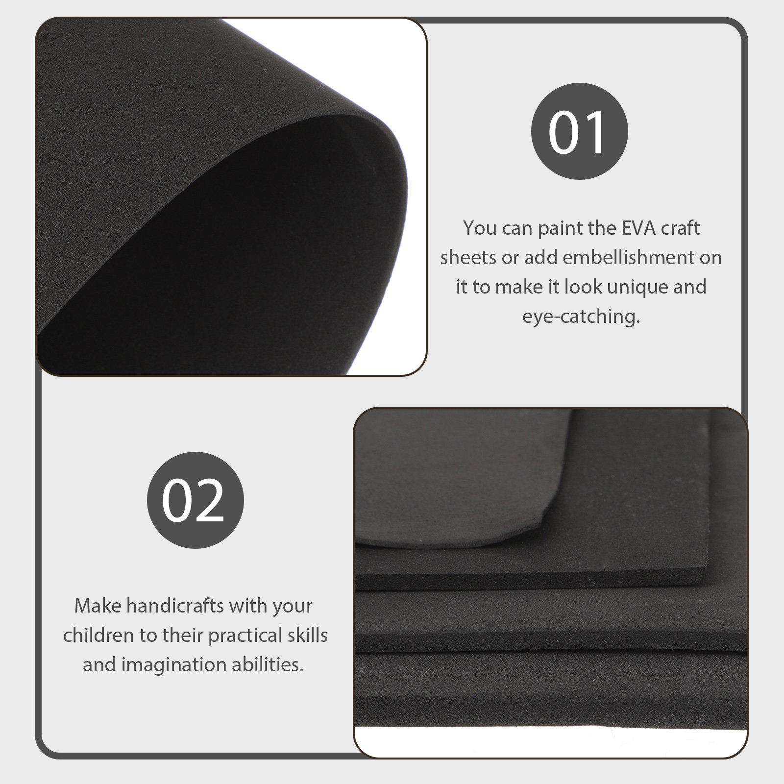 Cosplay Prop Foam Board - 4Pcs Eva Crafts Sheets Foam Board