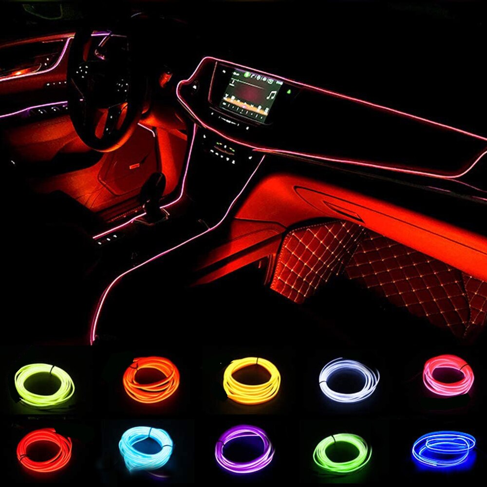 Led El Wire - 1M/3M/5M USB LED Ambient Light For