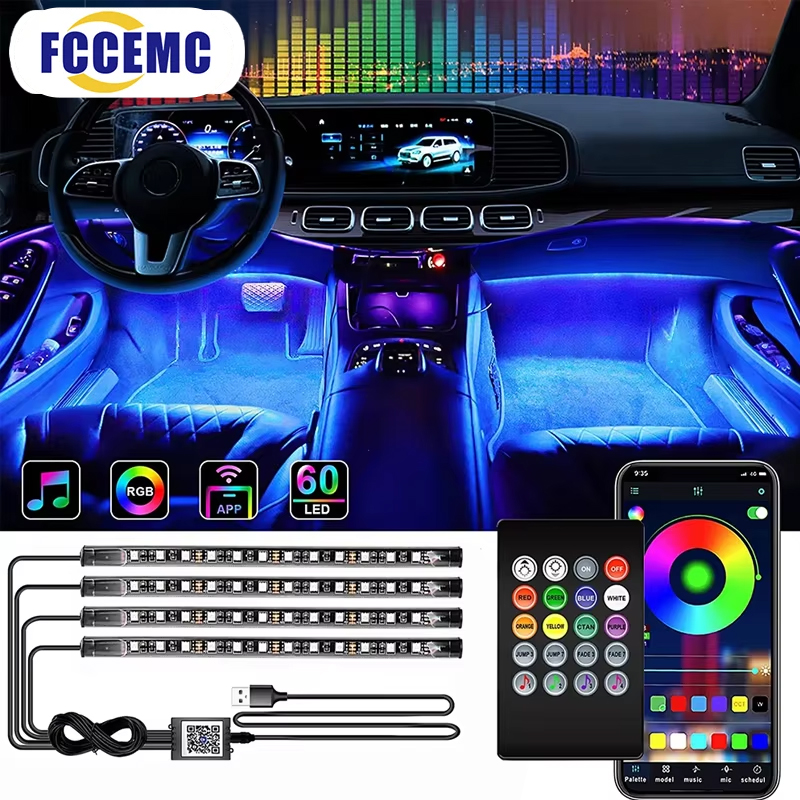 Led El Wire - RGB Backlight Remote App Music Control
