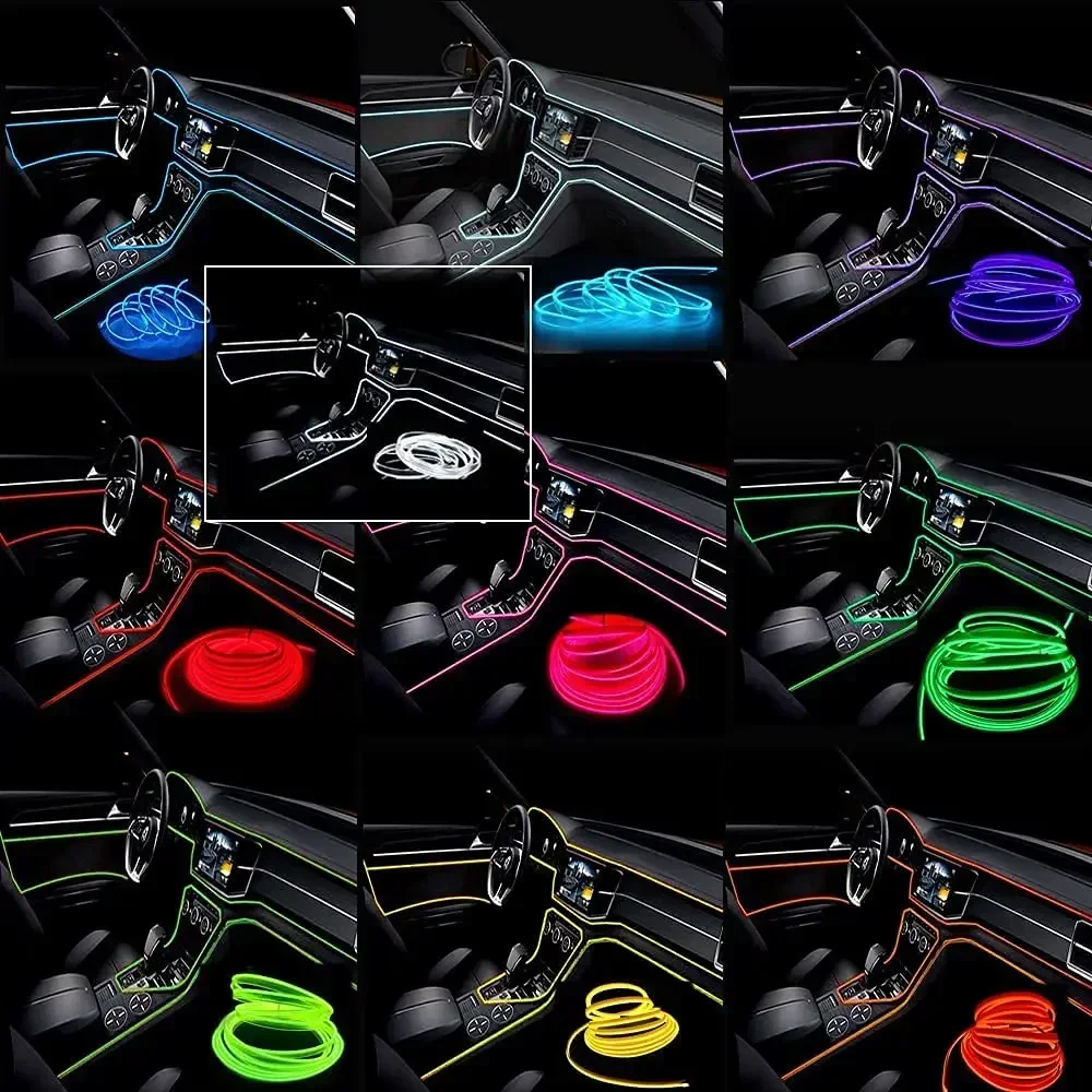 1-5M Car Interior Led Strip Li - Led El Wire 评论和价格