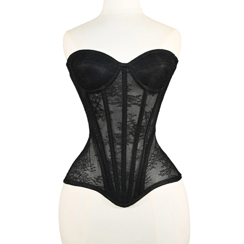 Women Mesh Corset Busiter Over - Boning Corset Steel 评论和价格