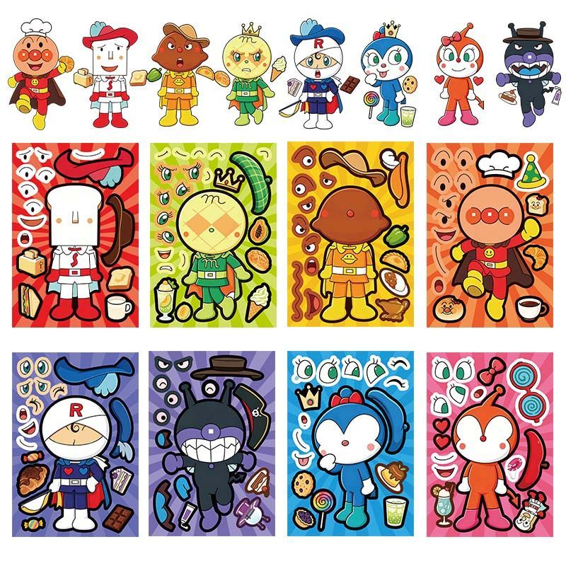 Anpanman collage stickers, cut - Cosplay Prop Diy 评论和价格
