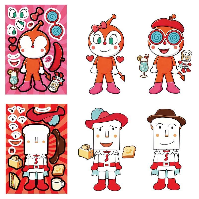 Anpanman collage stickers, cut - Cosplay Prop Diy 评论和价格