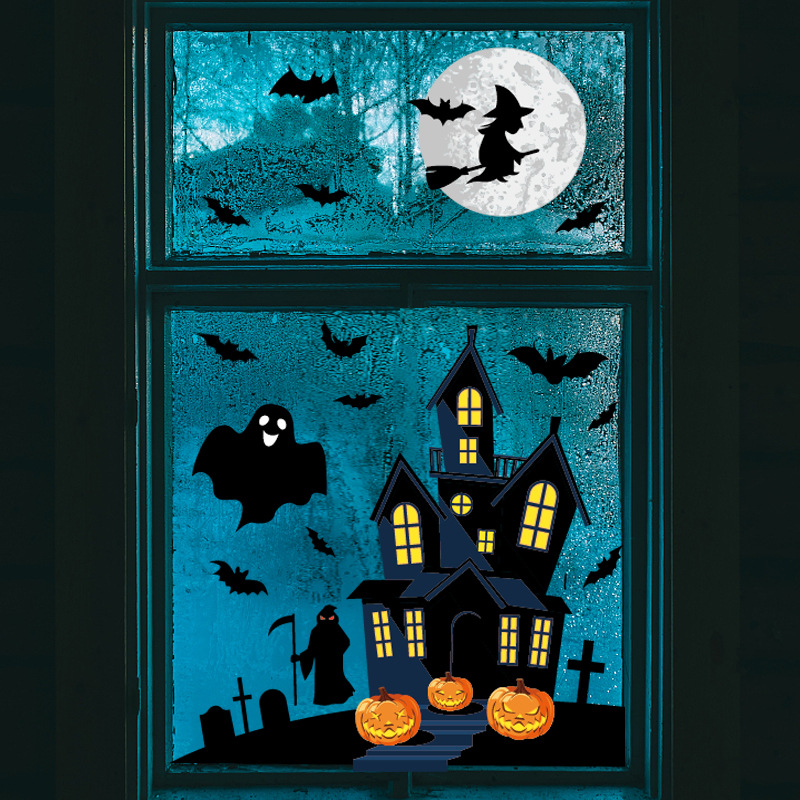 Ghost Bat Witch Window Sticker - Cosplay Bat Prop 评论和价格