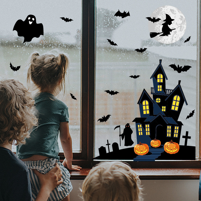 Ghost Bat Witch Window Sticker - Cosplay Bat Prop 评论和价格