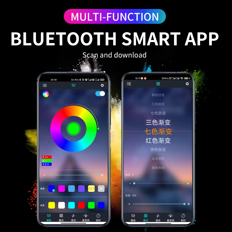 RGB Backlight Remote App Music - Led El Wire 评论和价格