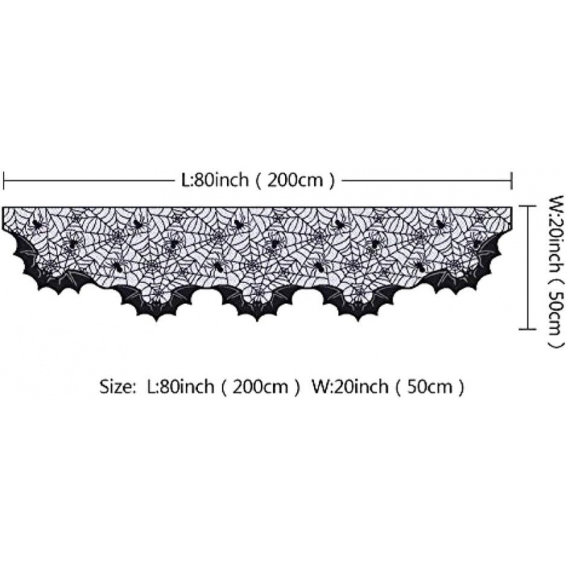 Halloween Lace Fireplace Scarf - Cosplay Bat Prop 评论和价格
